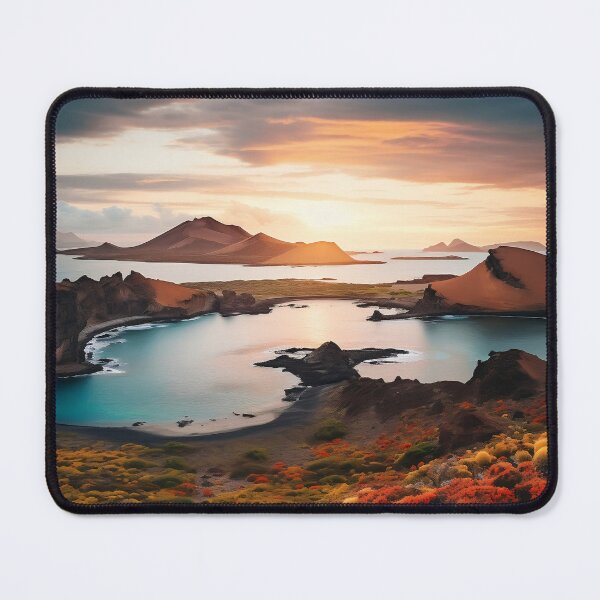 Item preview, Mountains and trees in lake at sunset in long exposure - Landscape photography designed and sold by TheArtistOf2022.