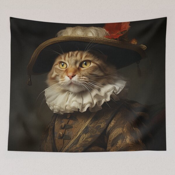Item preview, Rembrandt Style Cat designed and sold by whitecat23.