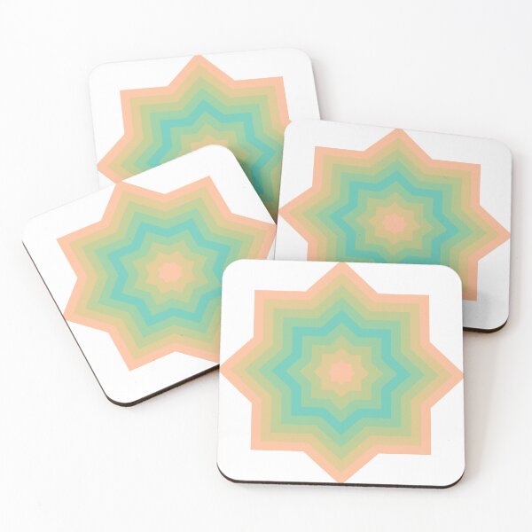 Item preview, Peach Fuzz Bermuda Abstract Star Pattern designed and sold by PatternSalad.