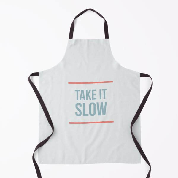 Item preview, Take It Slow - Blue Font, Red Lines Typography T-Shirt designed and sold by PureGlee.