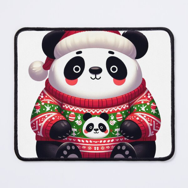 Item preview, cute panda in ugly xmas sweater designed and sold by ffkj09.
