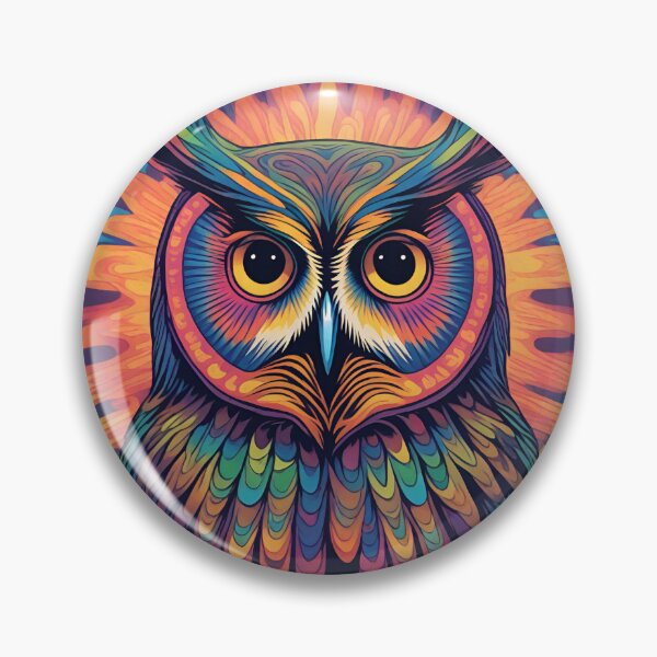 Item preview, Colorful Owl Portrait designed and sold by uniqueworkz.