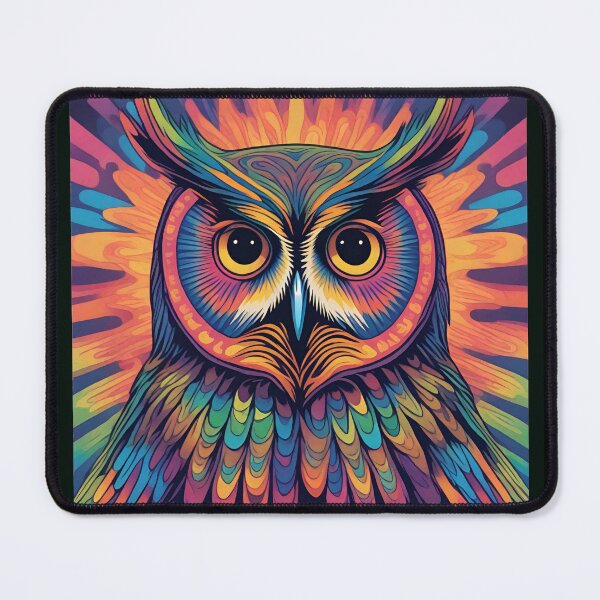 Item preview, Colorful Owl Portrait designed and sold by uniqueworkz.
