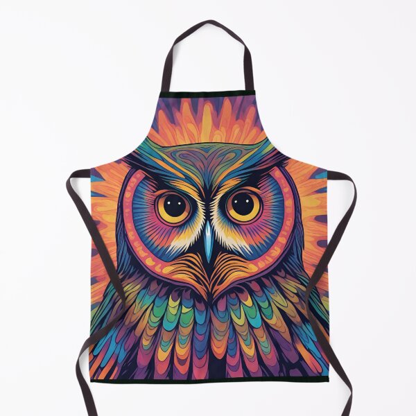 Item preview, Colorful Owl Portrait designed and sold by uniqueworkz.