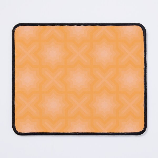 Artikelvorschau, Pfirsich Flaum Blazing Orange abstrakte Stern Muster entworfen und verkauft von PatternSalad.