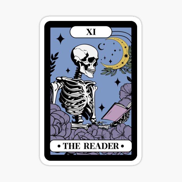 Aperçu de l'œuvre Le livre de lecture de squelette de carte de tarot de lecteur créée et vendue par StickyBook.
