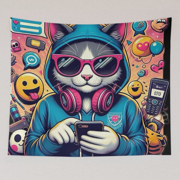 Item preview, The Hilarious Cat Texting Saga" designed and sold by autrouvetout.