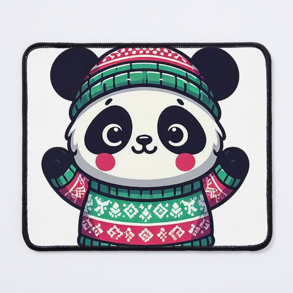 Item preview, cute panda in ugly xmas sweater designed and sold by ffkj09.