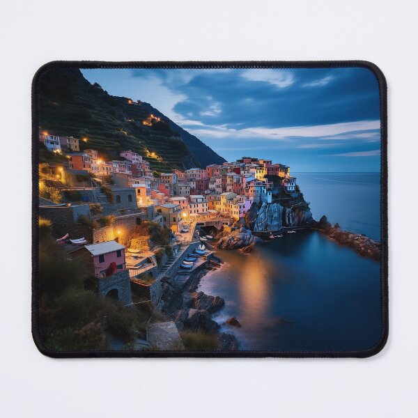 Item preview, Cinque Terre in Italy at sunset in long exposure - Landscape photography designed and sold by TheArtistOf2022.