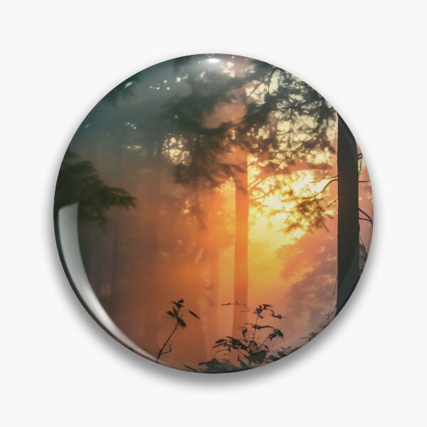 Artikelvorschau, Nebliger Wald bei Sonnenuntergang mit Langzeitbelichtung - Landschaftsfotografie entworfen und verkauft von TheArtistOf2022.