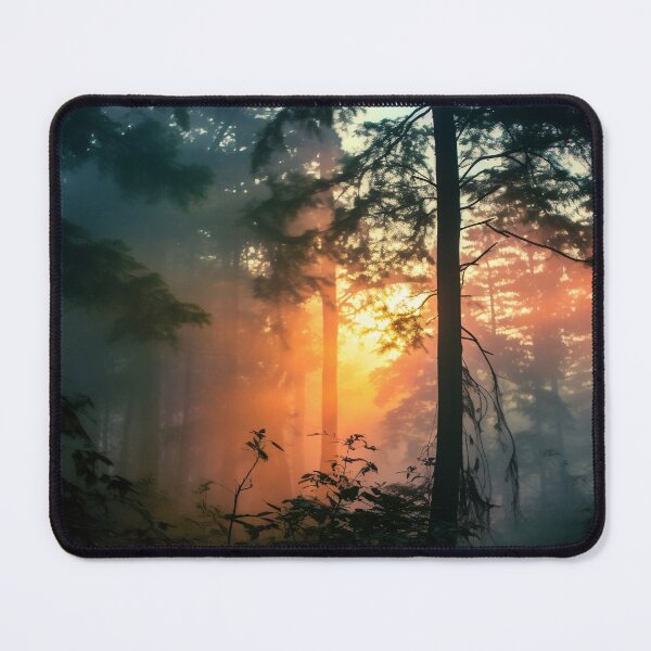 Item preview, Misty forest at sunset long exposure - Landscape photography designed and sold by TheArtistOf2022.