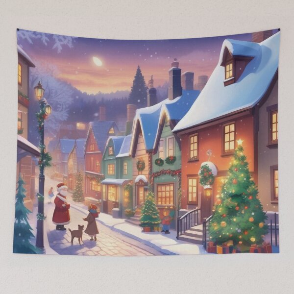 Item preview, Frosty Elegance: A Snowy Evening in the Heartwarming Town designed and sold by ccl2023.