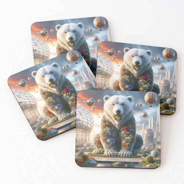 Item preview, Still Flower Bear in Utopian City designed and sold by PursuitPixels.