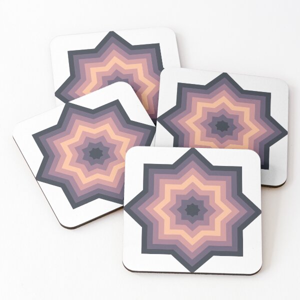 Item preview, Blueberry Peach Fuzz Abstract Star Pattern designed and sold by PatternSalad.