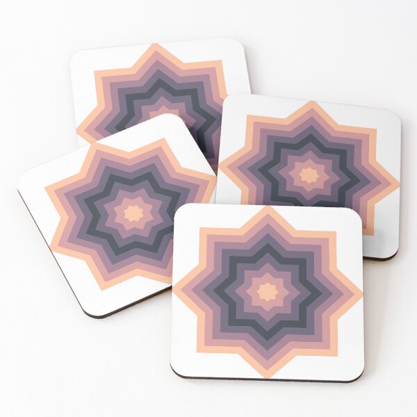 Item preview, Peach Fuzz Blueberry Abstract Star Pattern designed and sold by PatternSalad.