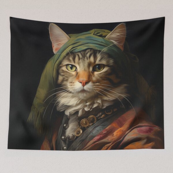 Item preview, Rembrandt Style Cat designed and sold by whitecat23.