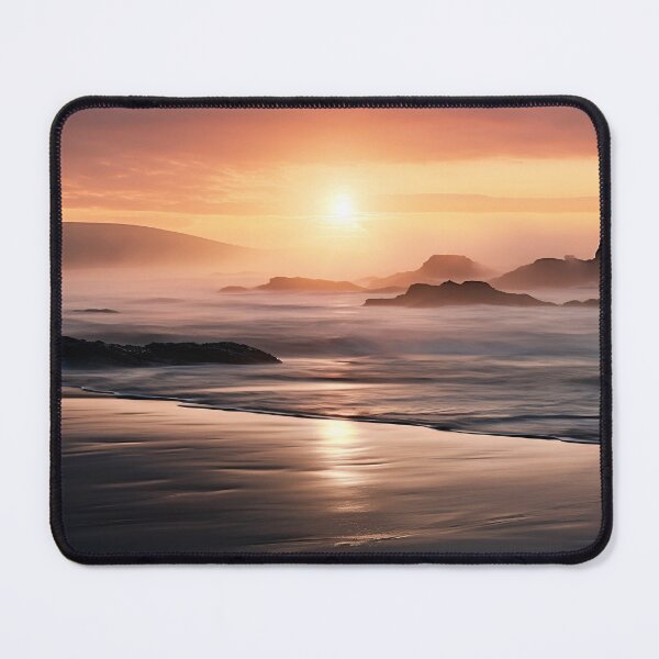 Item preview, Sandy beach at sunset in long exposure - Landscape photography designed and sold by TheArtistOf2022.