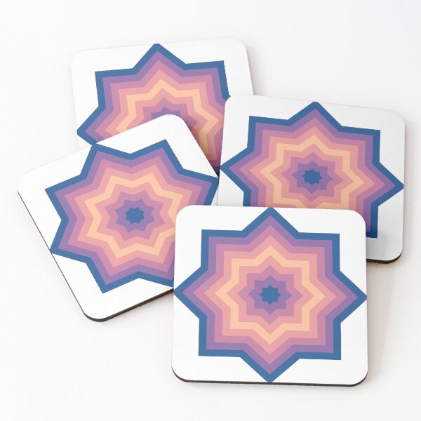 Item preview, Nautical Blue Peach Fuzz Abstract Star Pattern designed and sold by PatternSalad.