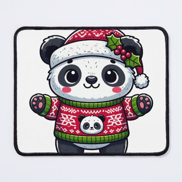 Item preview, cute panda in ugly xmas sweater designed and sold by ffkj09.