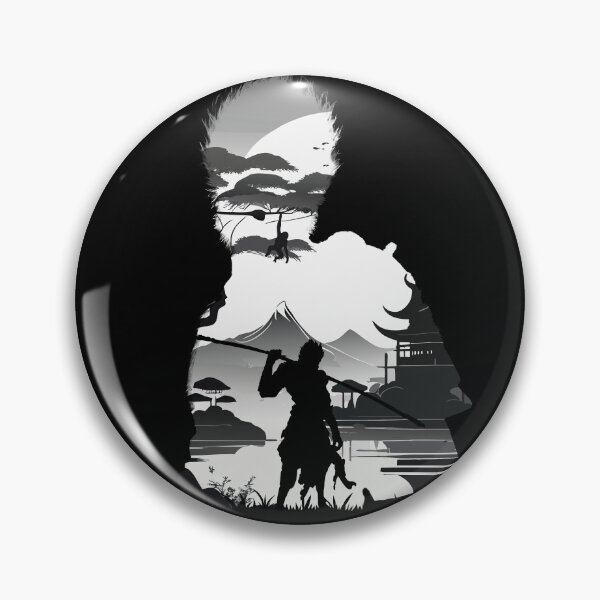 Artikelvorschau, Schwarzer Mythos Wukong - Sun Wukong *Mono Negative Illusion* entworfen und verkauft von MyRetroArt.