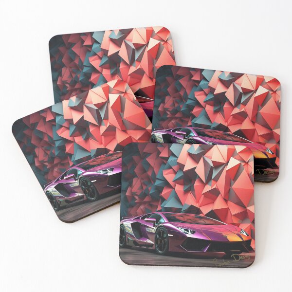 Item preview, Geometric Velocity: Lavender Lamborghini Dreams designed and sold by LaabsDesign.