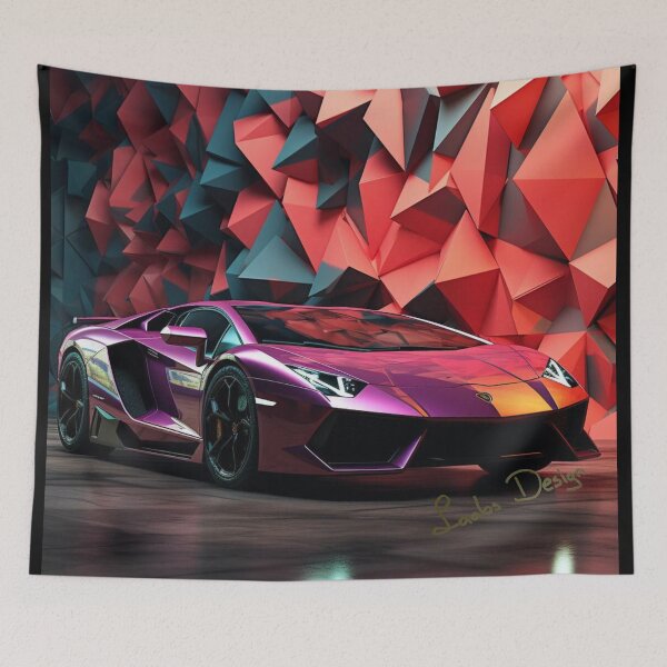 Item preview, Geometric Velocity: Lavender Lamborghini Dreams designed and sold by LaabsDesign.