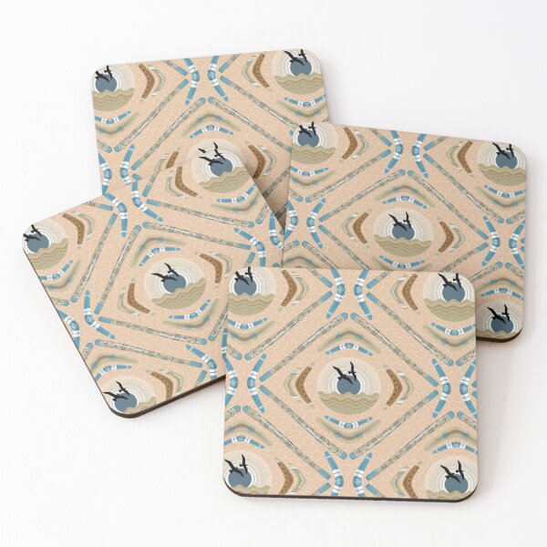 Item preview, Australia day- Boomerangs and Didgeridoos [Coffee cream] designed and sold by Carina Parry Studios.