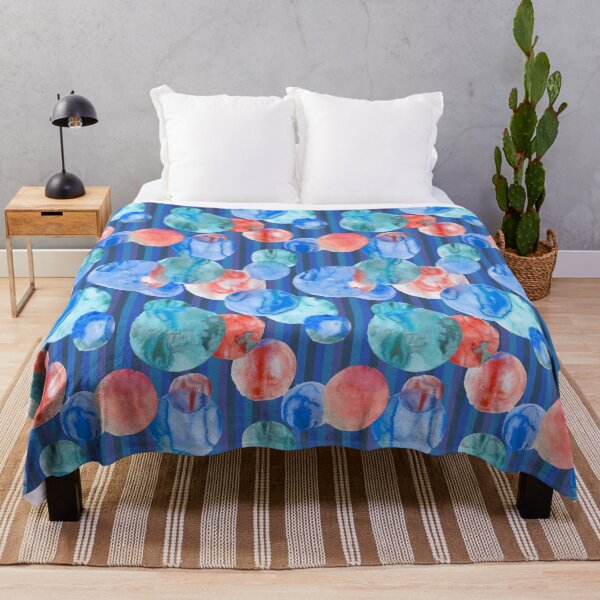 Item preview, Watercolor circle blue designed and sold by Alessandro Remo Mazzoni Remotextiles.