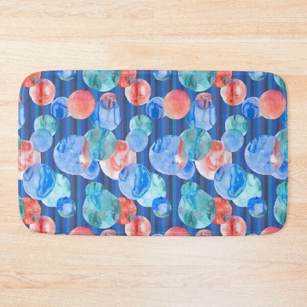 Item preview, Watercolor circle blue designed and sold by Alessandro Remo Mazzoni Remotextiles.