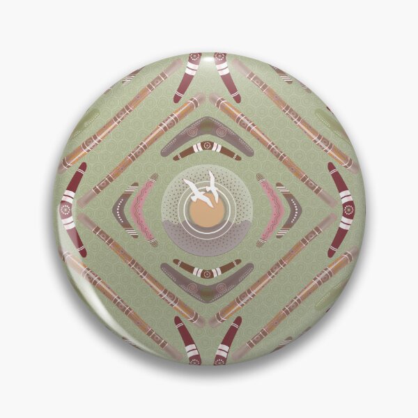 Item preview, Australia day- Boomerangs and Didgeridoos [Pastel Green] designed and sold by Carina Parry Studios.