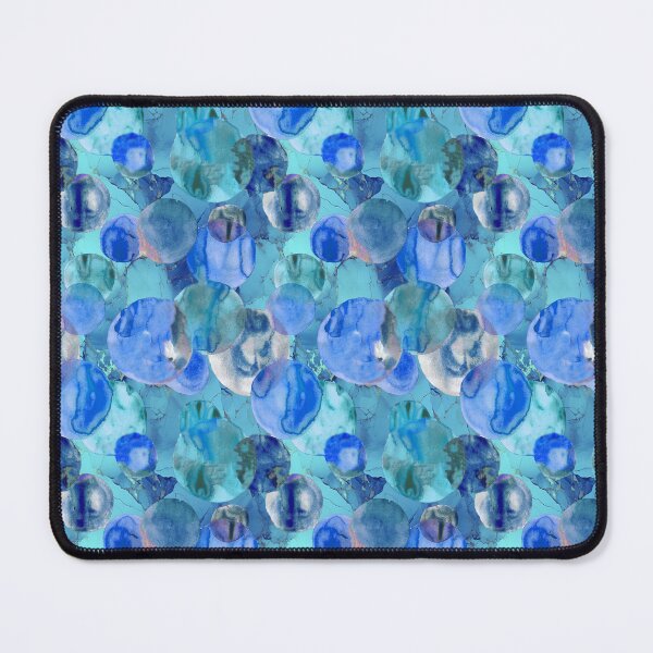 Item preview, Watercolor circle turquoise bue green designed and sold by Alessandro Remo Mazzoni Remotextiles.