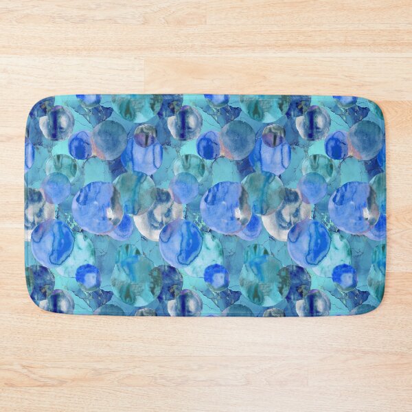 Item preview, Watercolor circle turquoise bue green designed and sold by Alessandro Remo Mazzoni Remotextiles.