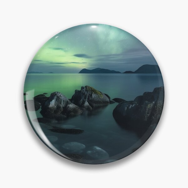 Item preview, Iceland landscape with aurora night sky in long exposure - Landscape photography designed and sold by TheArtistOf2022.