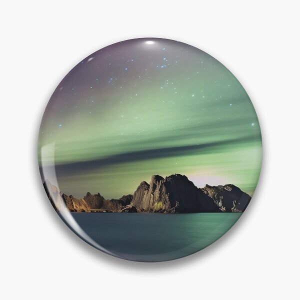 Item preview, Iceland landscape with aurora night sky in long exposure - Landscape photography designed and sold by TheArtistOf2022.