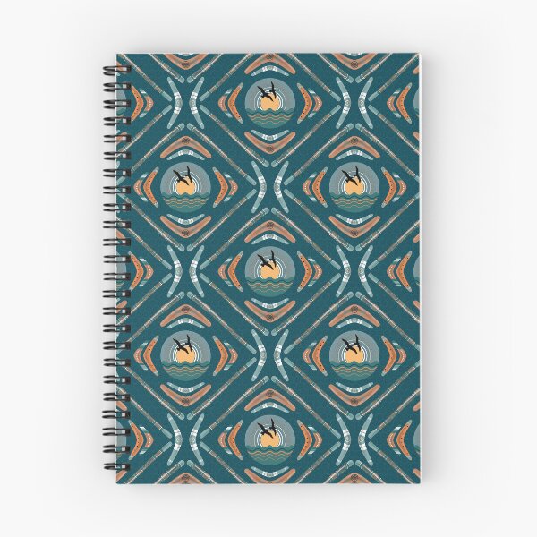 Item preview, Australia day- Boomerangs and Didgeridoos [Teal] designed and sold by Carina Parry Studios.