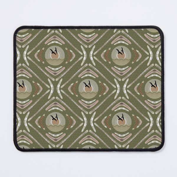Item preview, Australia day- Boomerangs and Didgeridoos [Olive] designed and sold by Carina Parry Studios.