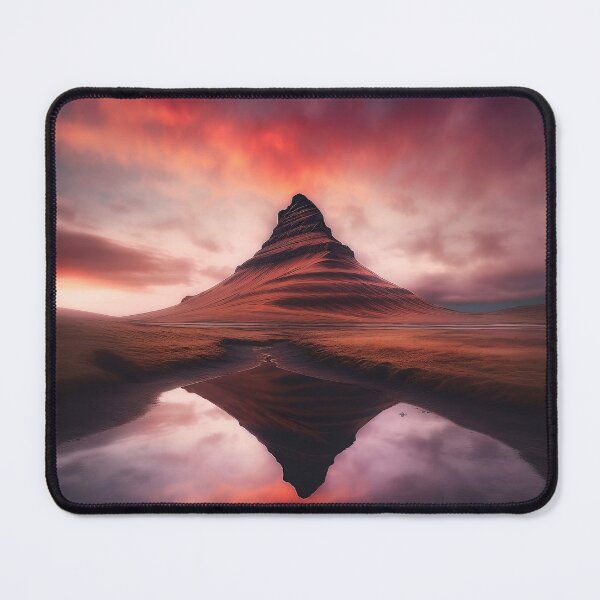 Item preview, Iceland landscape Kirkjufell at sunset in long exposure - Landscape photography designed and sold by TheArtistOf2022.