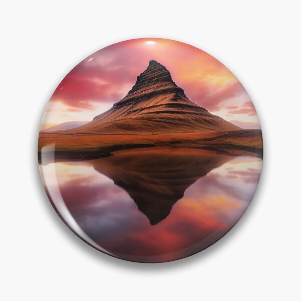 Item preview, Iceland landscape Kirkjufell at sunset in long exposure - Landscape photography designed and sold by TheArtistOf2022.