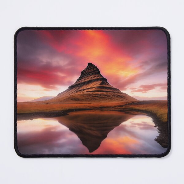 Item preview, Iceland landscape Kirkjufell at sunset in long exposure - Landscape photography designed and sold by TheArtistOf2022.