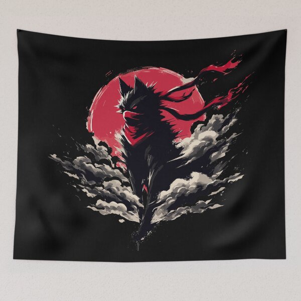 Item preview, Cool Ninja Dog Japan Retro Vintage designed and sold by TomFrontierArt.