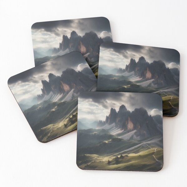 Item preview, Dolomites mountain in stormy weather - Landscape photography designed and sold by TheArtistOf2022.
