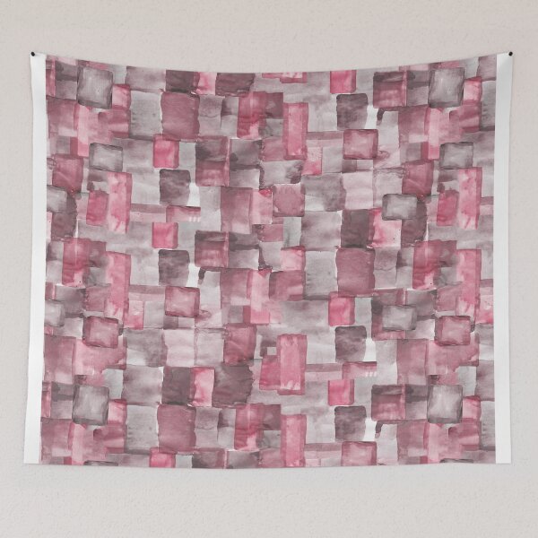 Item preview, Copy of Geometric soft watercolor pink	 designed and sold by Alessandro Remo Mazzoni Remotextiles.