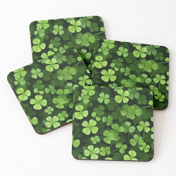 Item preview, Green shamrock leaves pattern designed and sold by ffkj09.