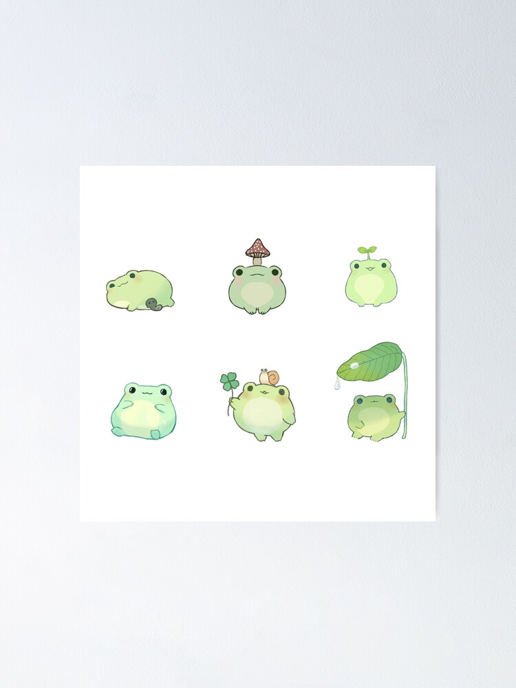 Thumbnail 1 of 3, Poster, Little Frog Sticker Pack designed and sold by Almendra21.