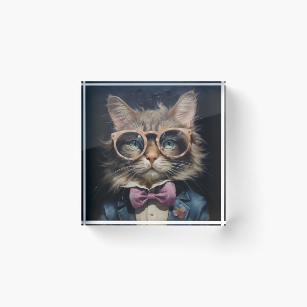 Item preview, Cat Wearing Spectacles designed and sold by whitecat23.