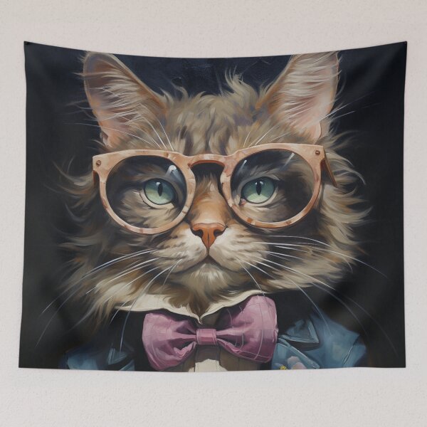 Item preview, Cat Wearing Spectacles designed and sold by whitecat23.