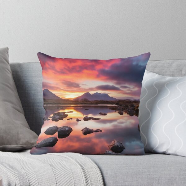 Item preview, Mountains and trees in lake at sunset in long exposure - Landscape photography designed and sold by TheArtistOf2022.