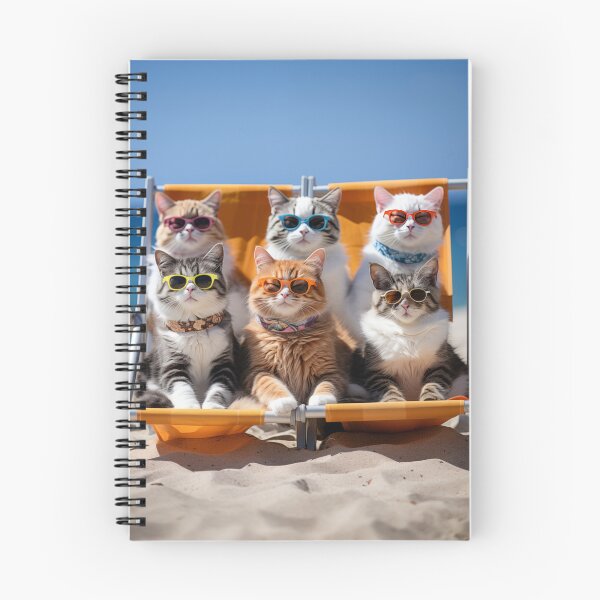 Item preview, Cats On A Deckchair Sunbathing Wearing Sun Glasses designed and sold by NeavesPhoto.