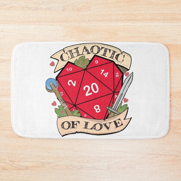 Artikelvorschau, Chaotic of Love Herzwürfel D20 entworfen und verkauft von Unbranddigitalart.