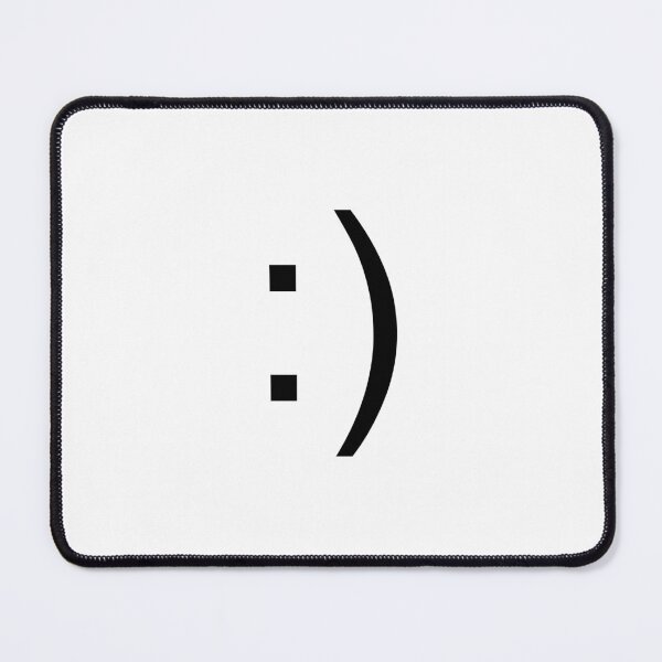 Item preview, “:)” emoticon in black designed and sold by Daikon.